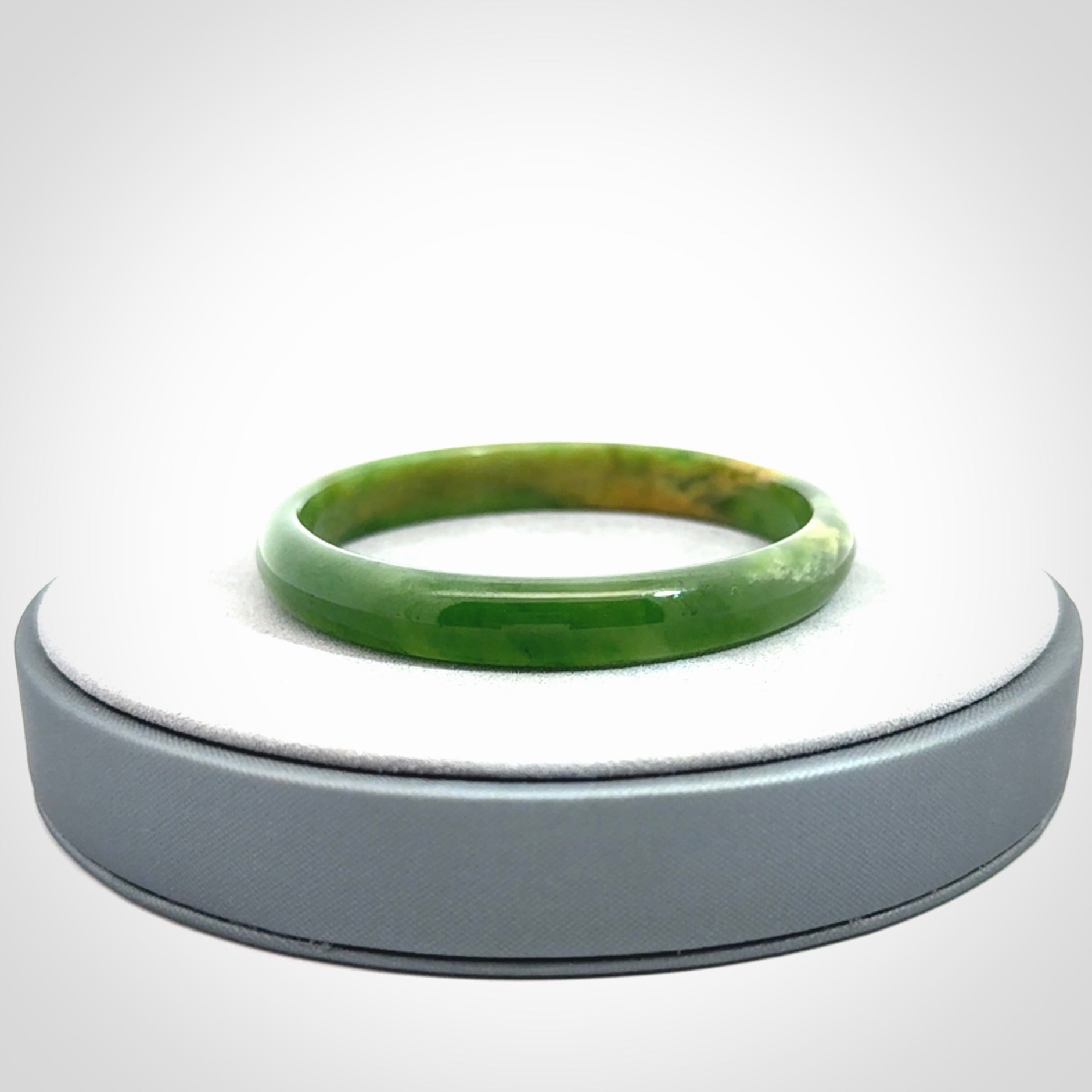 Hand carved New Zealand Flower Jade bangle