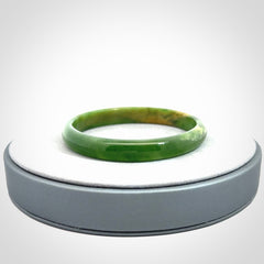 Hand carved New Zealand Flower Jade bangle