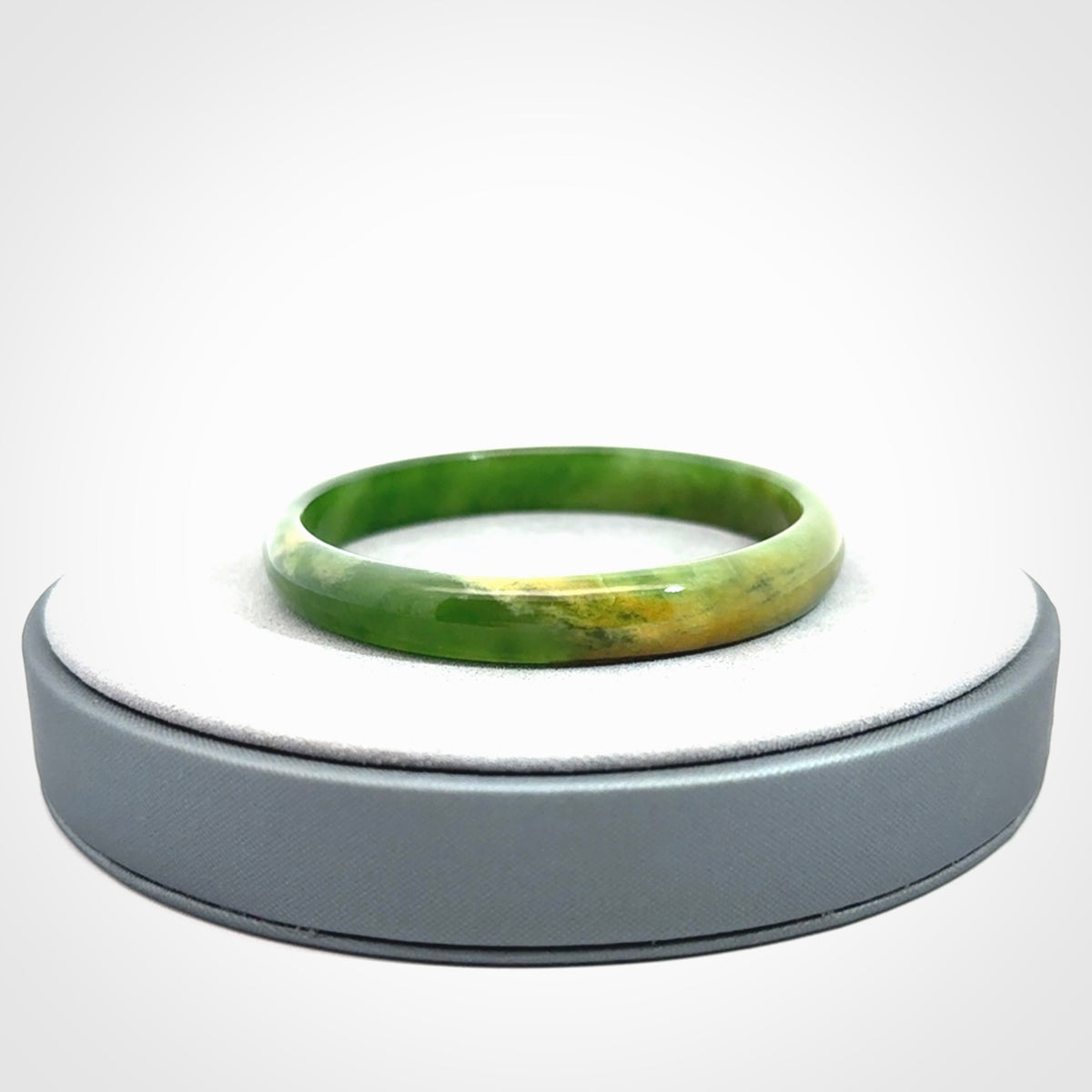 Hand carved New Zealand Flower Jade bangle