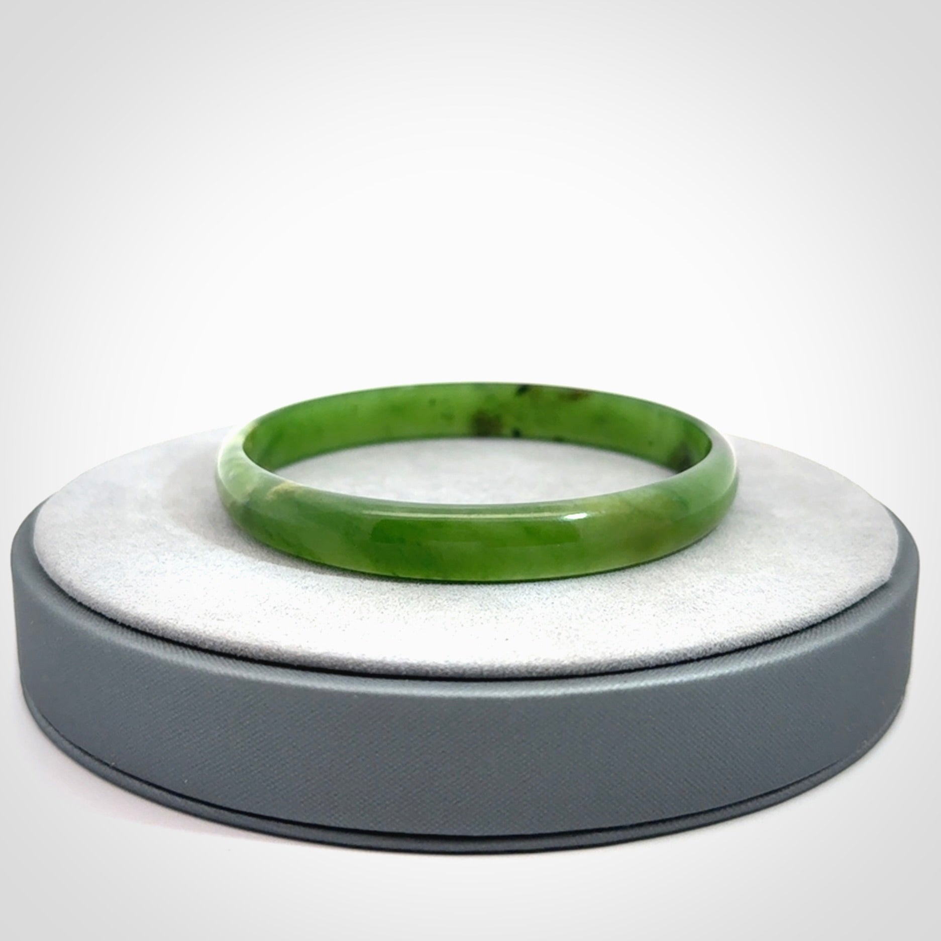 Hand Carved New Zealand Jade Bangle by Robert Singer