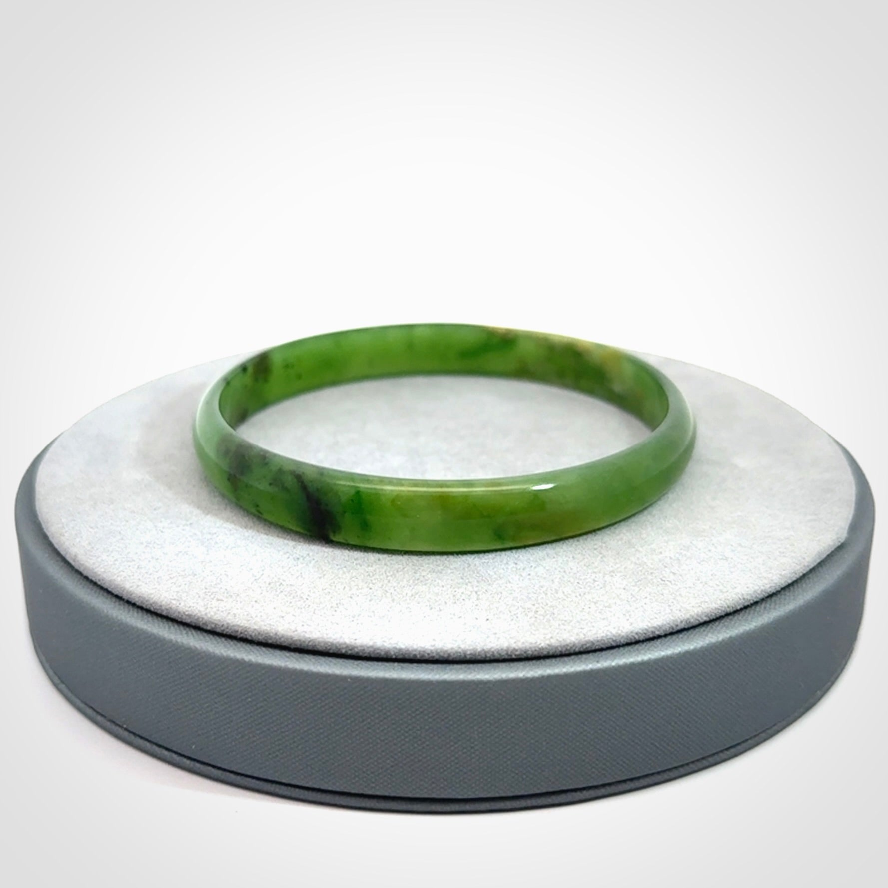 Hand Carved New Zealand Jade Bangle by Robert Singer