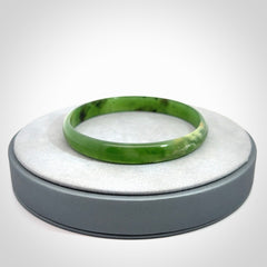 Hand Carved New Zealand Jade Bangle by Robert Singer