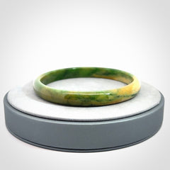 Magnificent Flower Jade Bangle