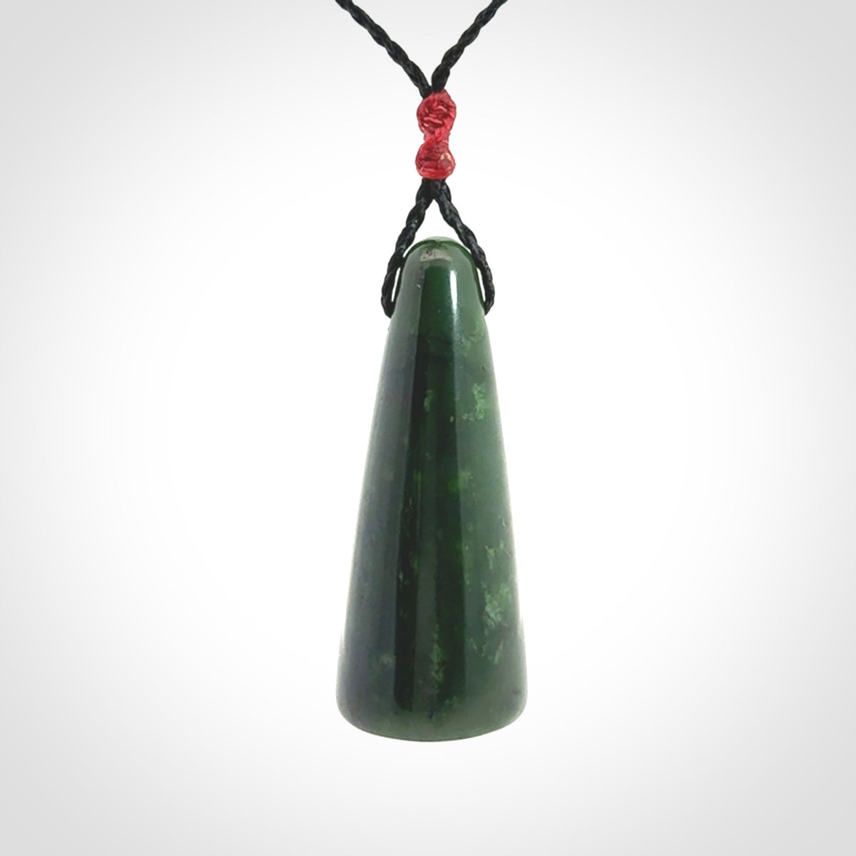 Hand carved jade ring holder pendant