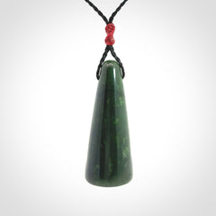 Hand carved jade ring holder pendant