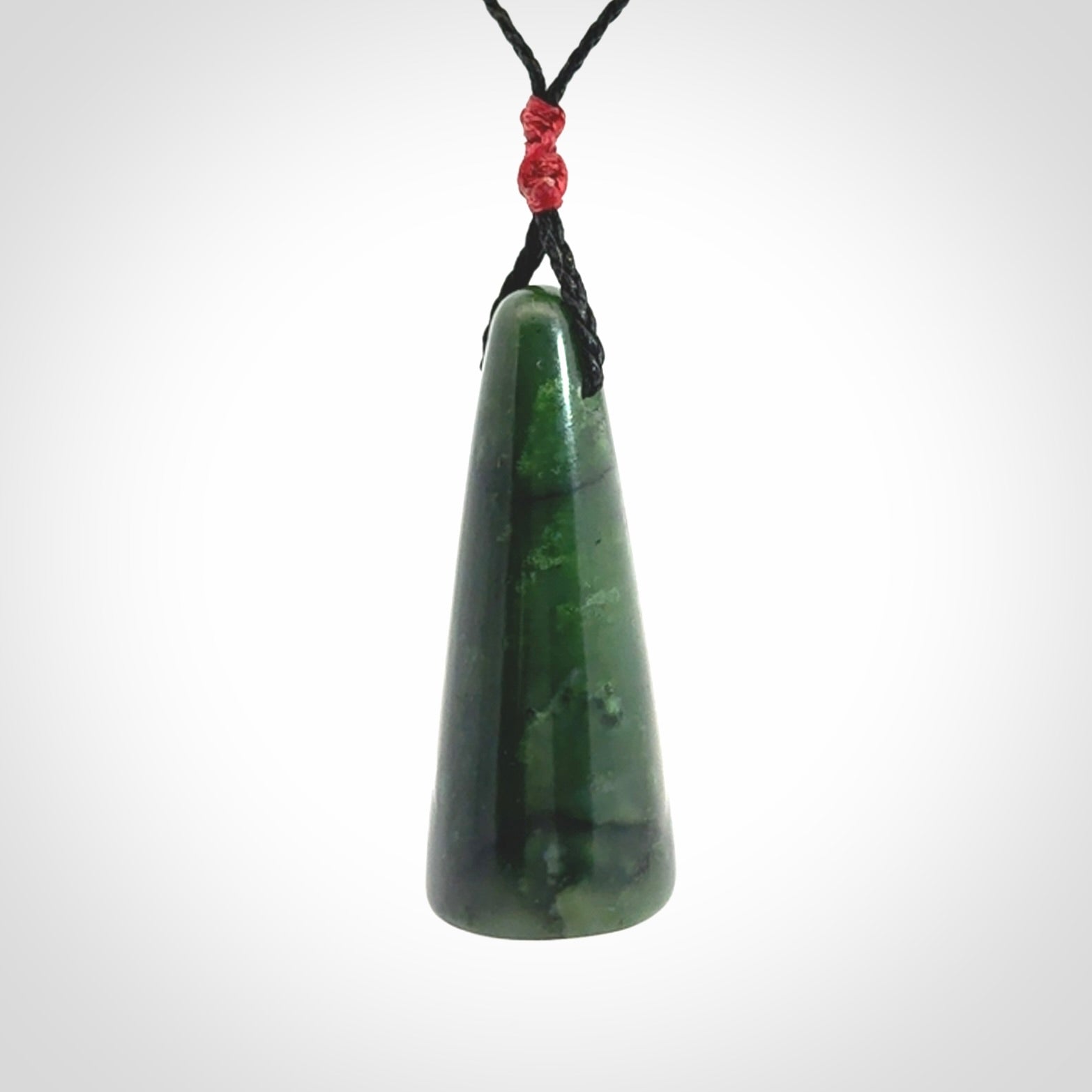 Hand carved jade ring holder pendant