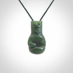 Hand carved British Columbian Jade boxing glove pendants