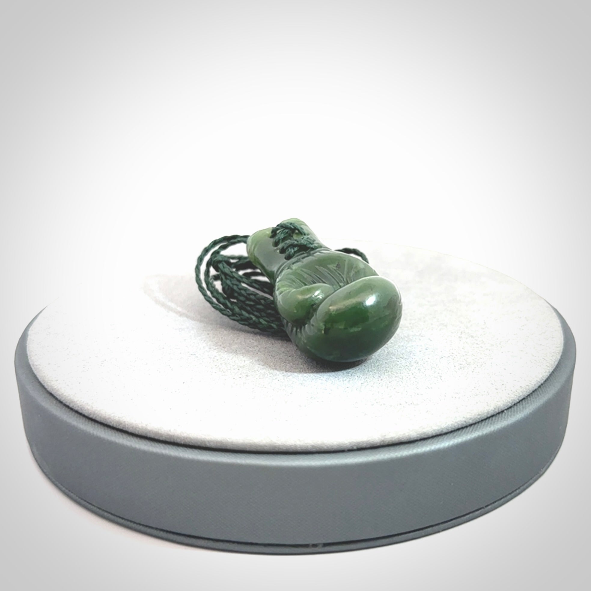 Hand carved British Columbian Jade boxing glove pendants