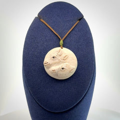 Bison pendant Hand Carved in Woolly Mammoth Tusk
