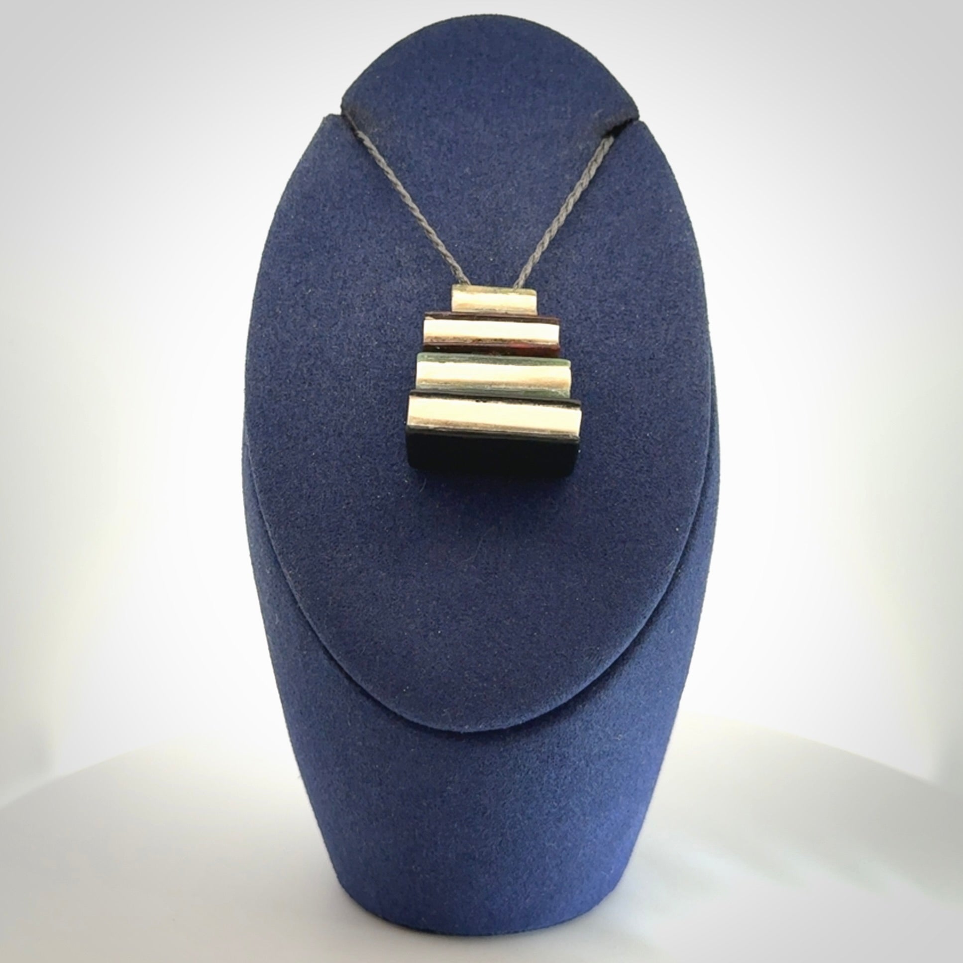 Book Lovers Unite! Jade, Jasper and Bone Book Stack Pendant