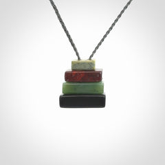 Book Lovers Unite! Jade, Jasper and Bone Book Stack Pendant