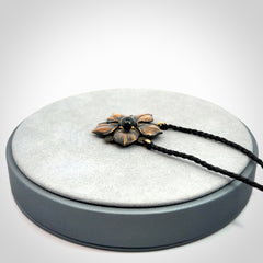 A Wonderful Bronze Manuka Pendant with New Zealand Jade insert