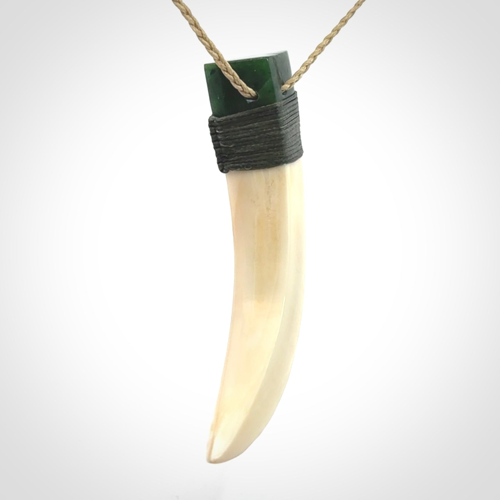 Boars Tusk and Jade Art to Wear