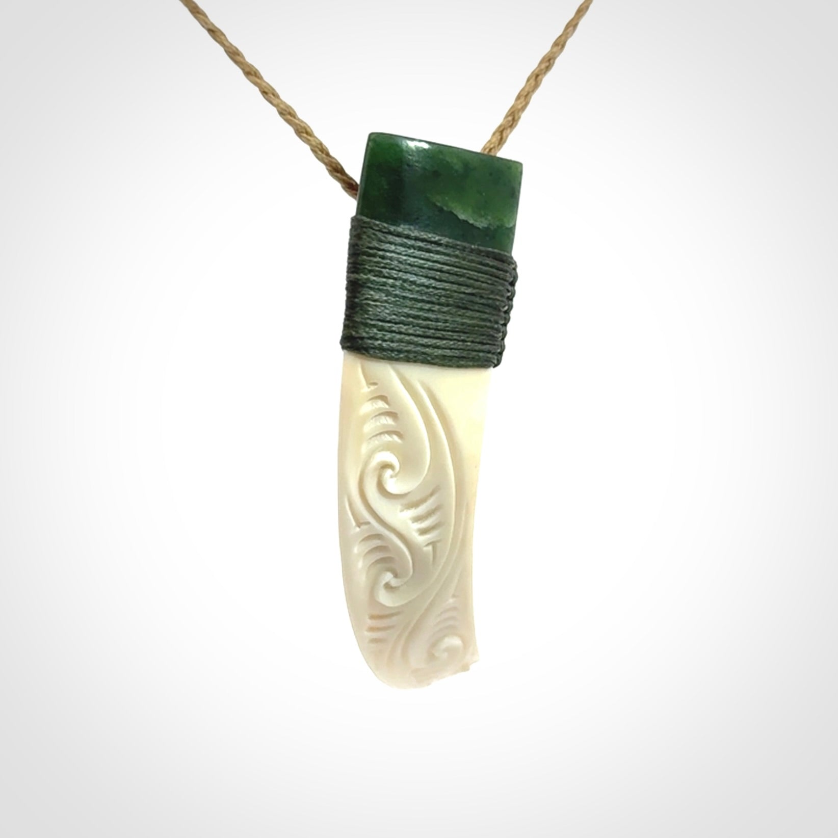 Boars Tusk and Jade Art to Wear