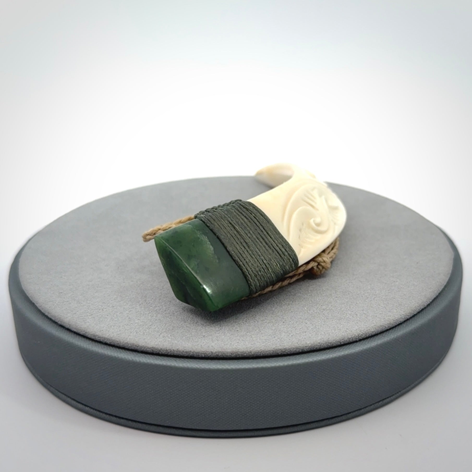 Boars Tusk and Jade Art to Wear