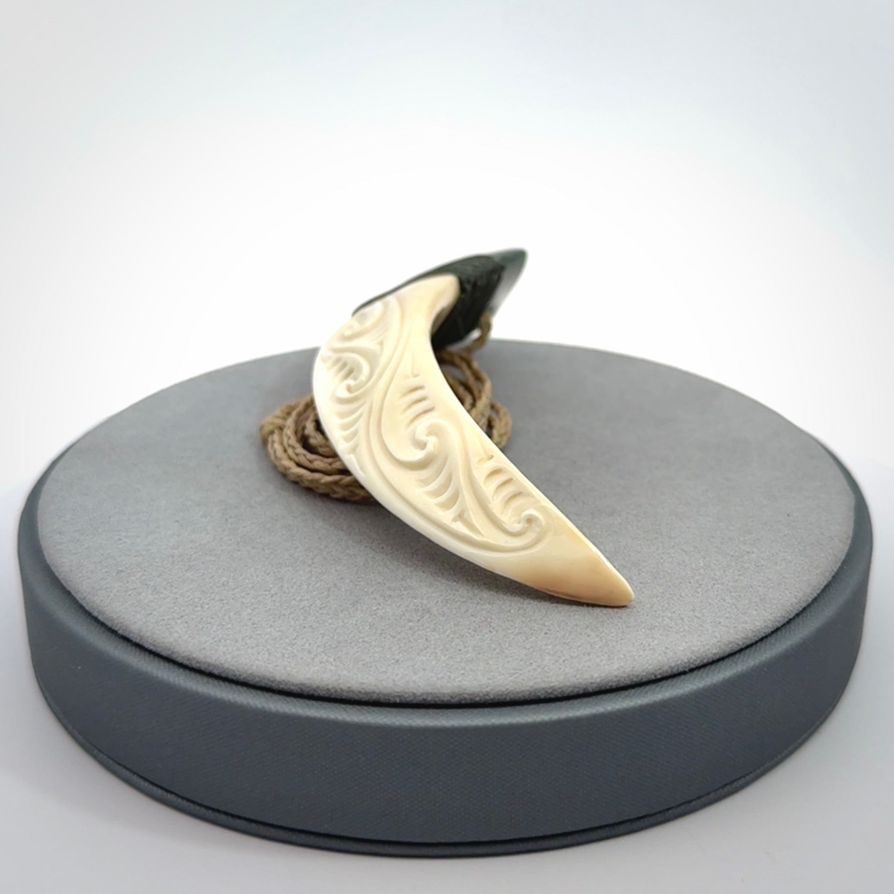 Boars Tusk and Jade Art to Wear
