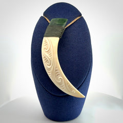 Boars Tusk and Jade Art to Wear