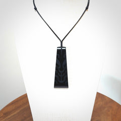 Hand made large New Zealand Tangiwai toki with koru pendant. Hand carved in New Zealand by Kerry Thompson. Unique large Jade Toki with adjustable cord.