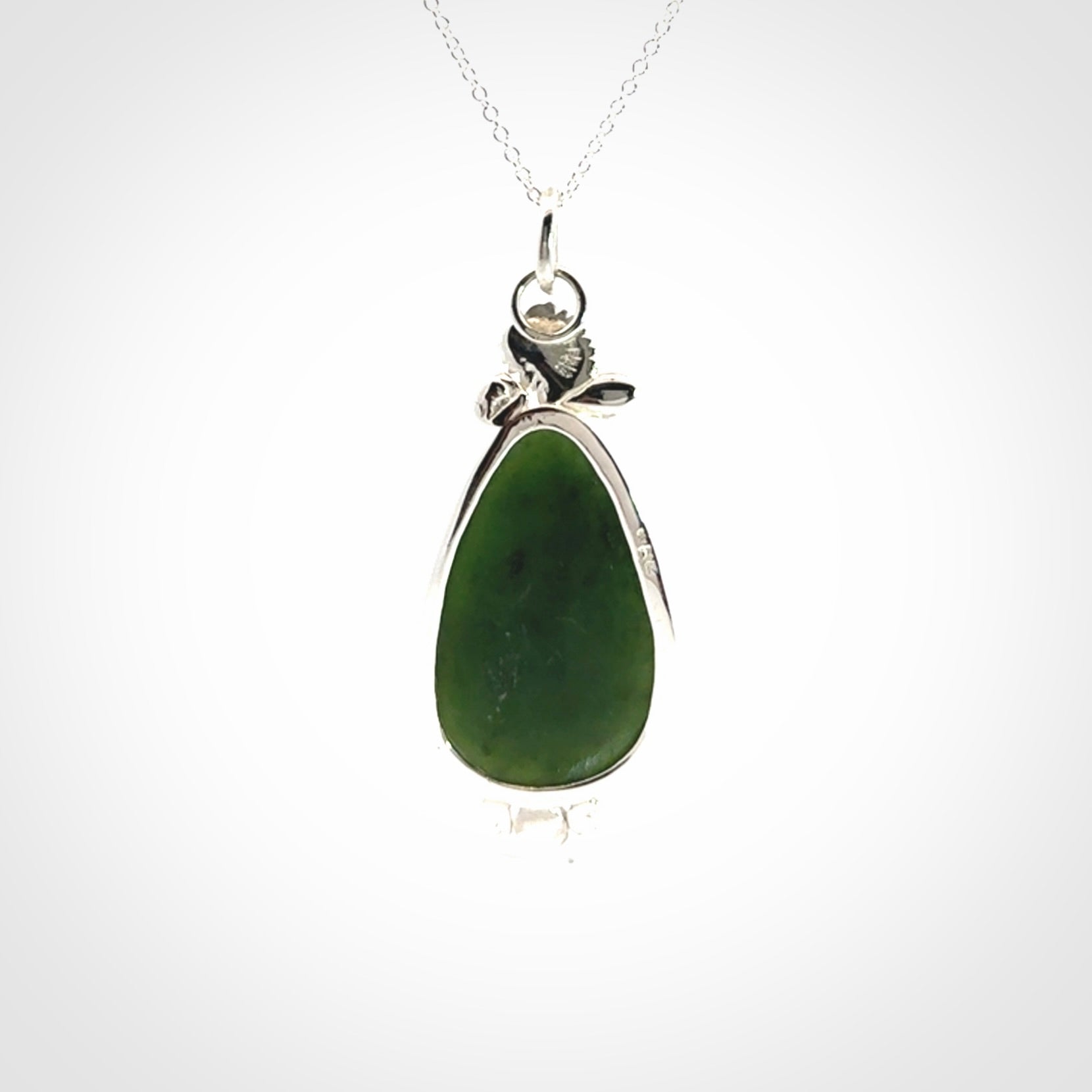 Beautiful Pendant, Hand Crafted in New Zealand Jade and Sterling Silver
