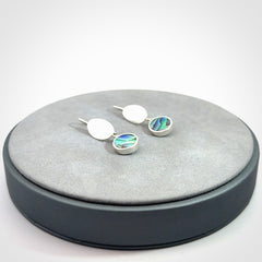 Hand made Paua Shell and Sterling Silver earrings