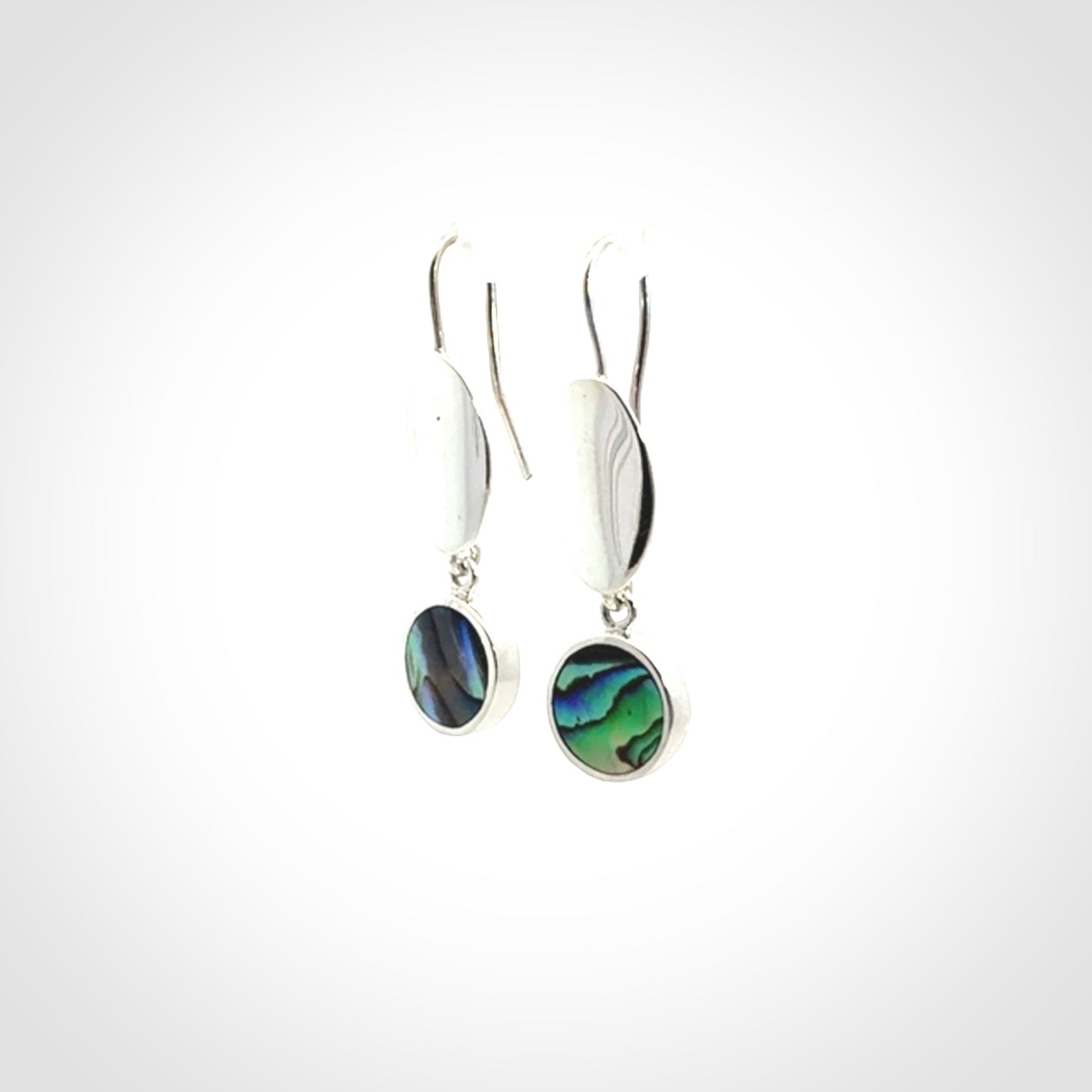 Hand made Paua Shell and Sterling Silver earrings