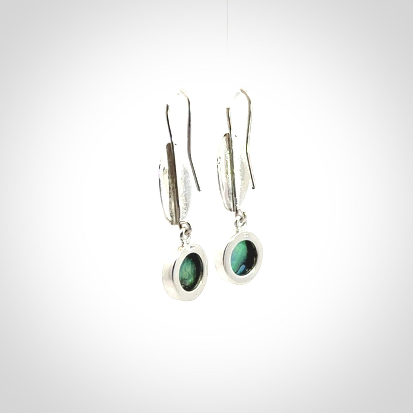 Hand made Paua Shell and Sterling Silver earrings