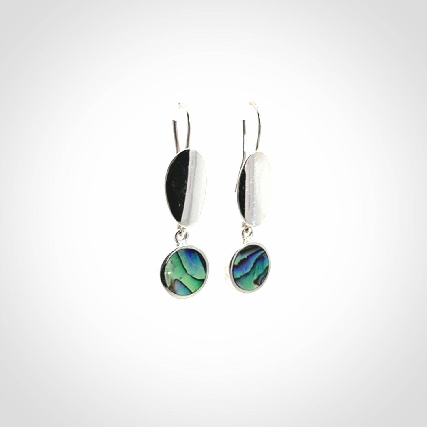 Hand made Paua Shell and Sterling Silver earrings