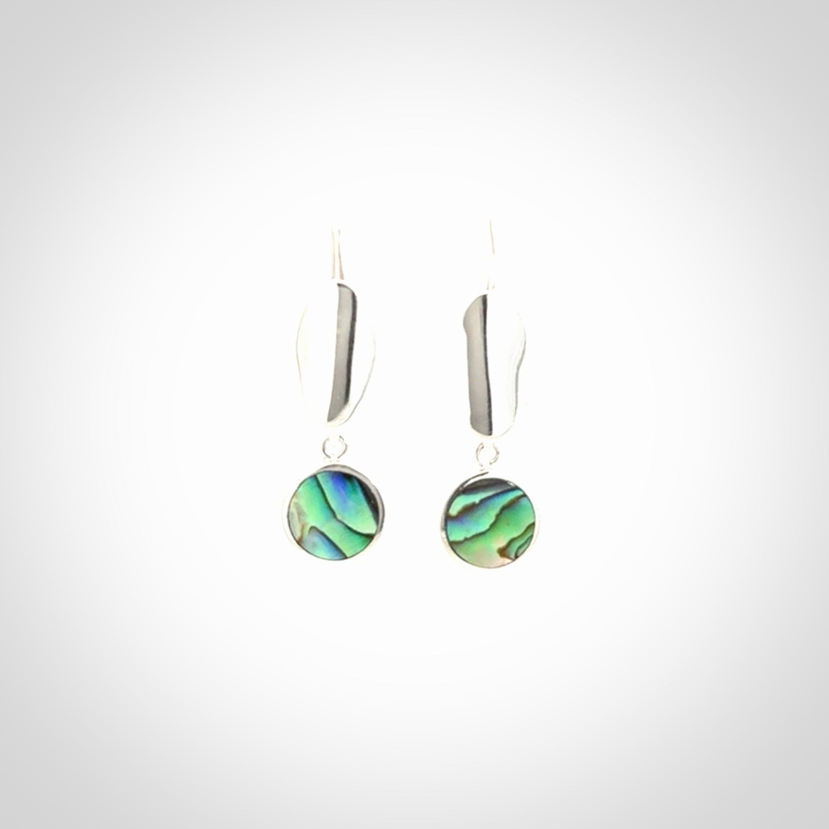 Hand made Paua Shell and Sterling Silver earrings