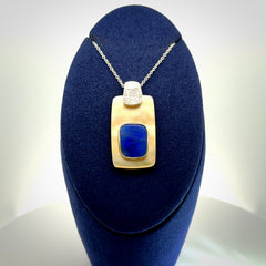 Mother of Pearl with Opal and Sterling Silver pendant