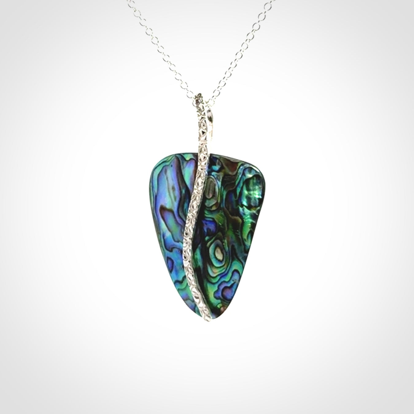 Paua Shell with Sterling Silver pendant