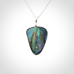 Paua Shell with Sterling Silver pendant