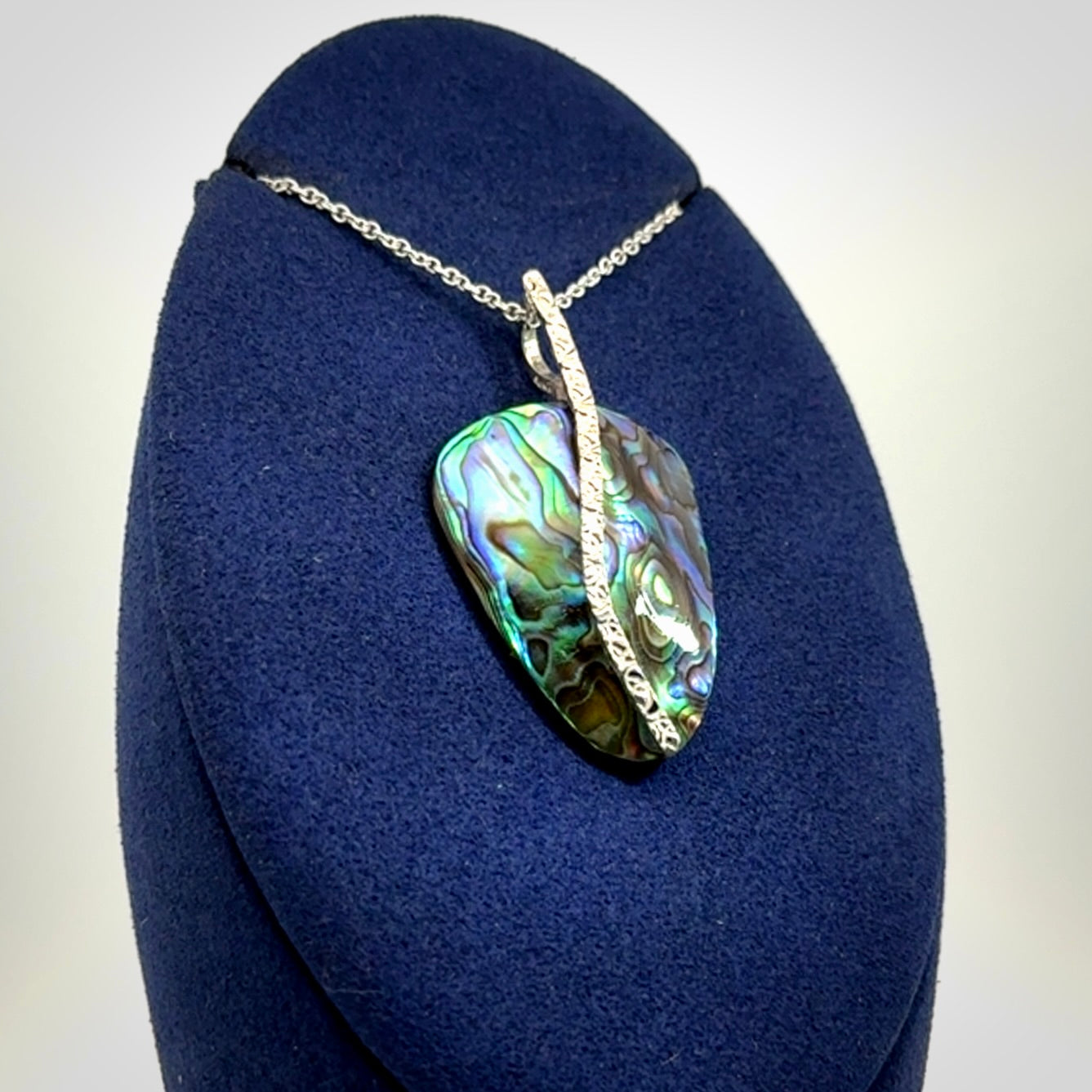 Paua Shell with Sterling Silver pendant