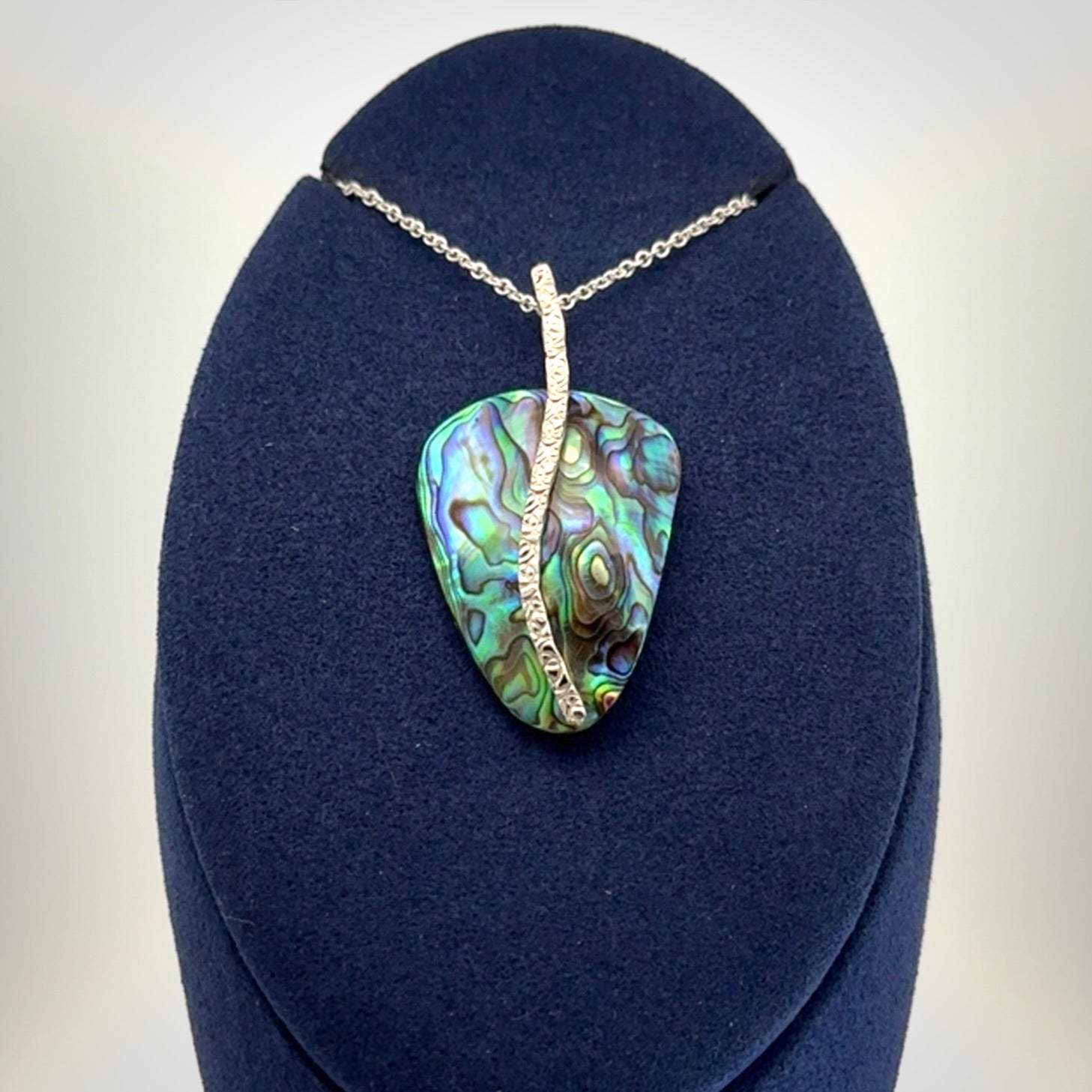 Paua Shell with Sterling Silver pendant