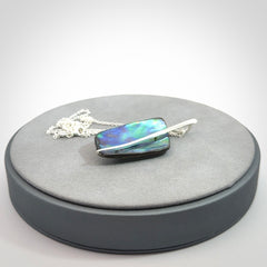 Paua shell with sterling silver pendant