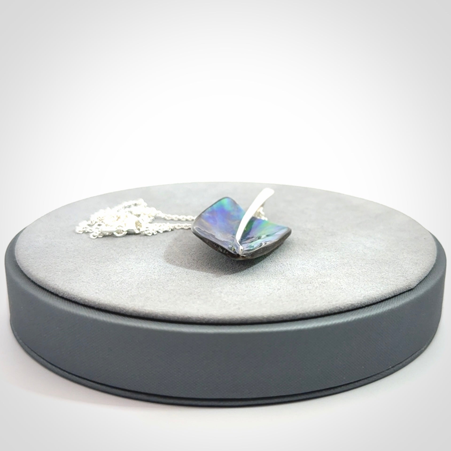 Paua shell with sterling silver pendant