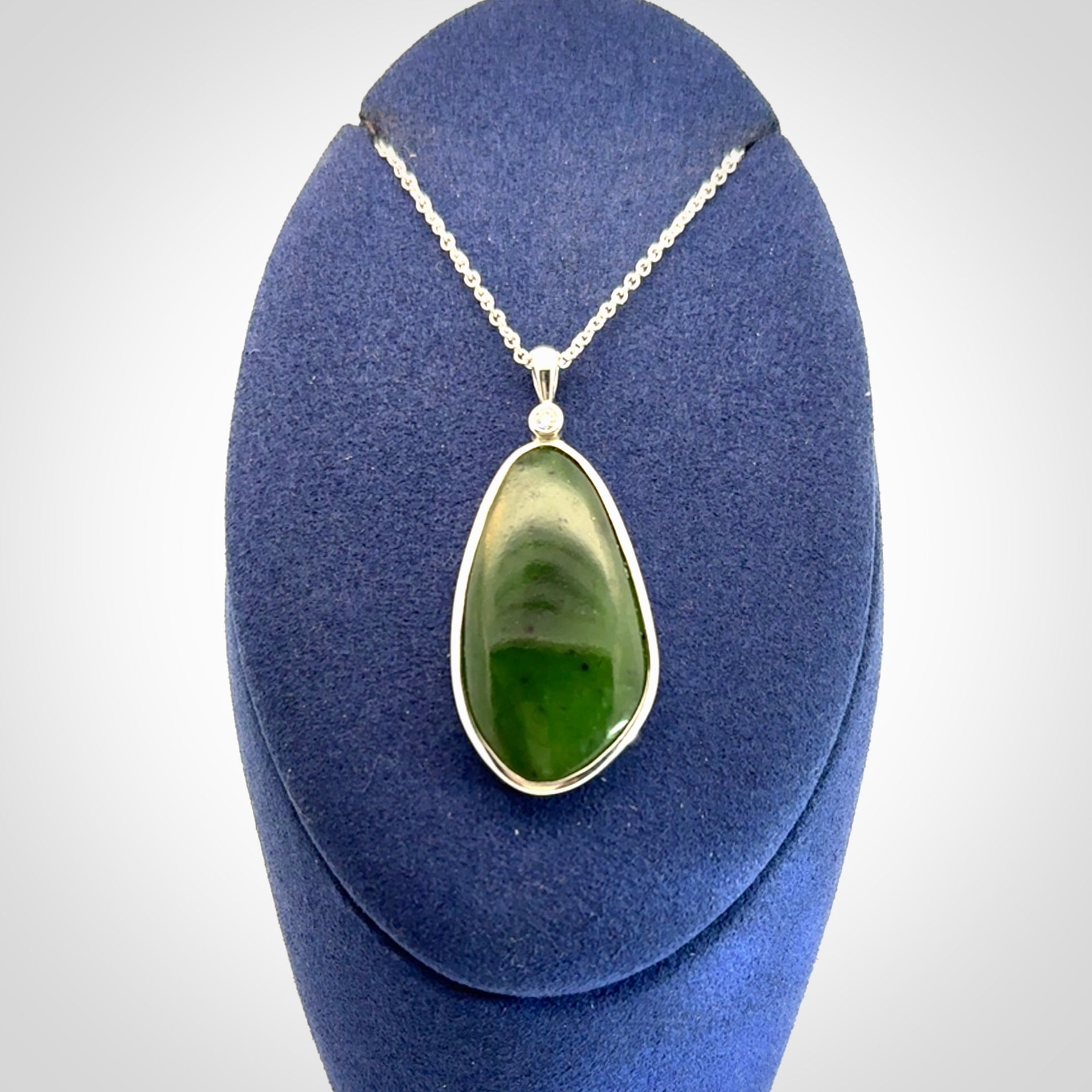 New Zealand Jade with Sterling Silver pendant