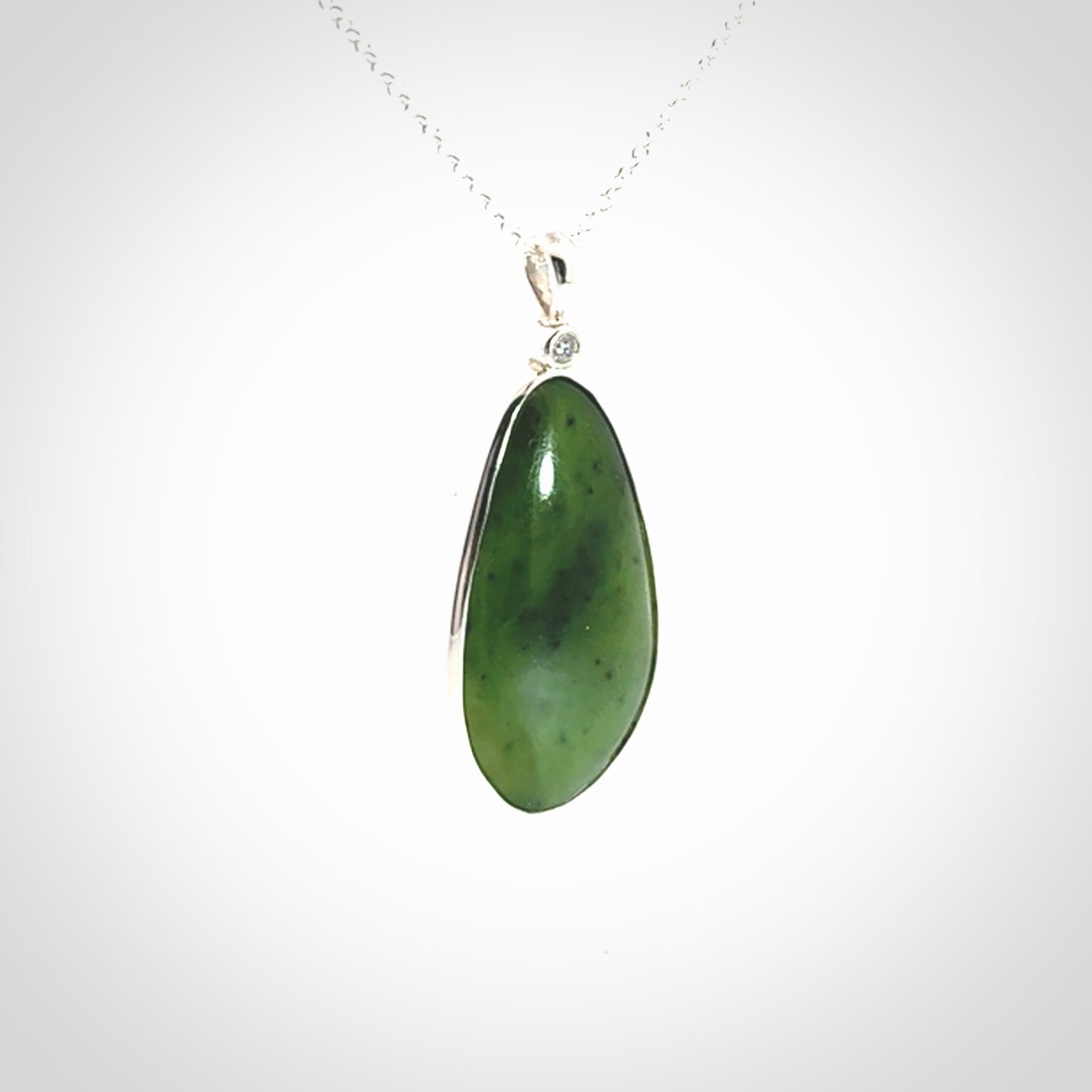 New Zealand Jade with Sterling Silver pendant