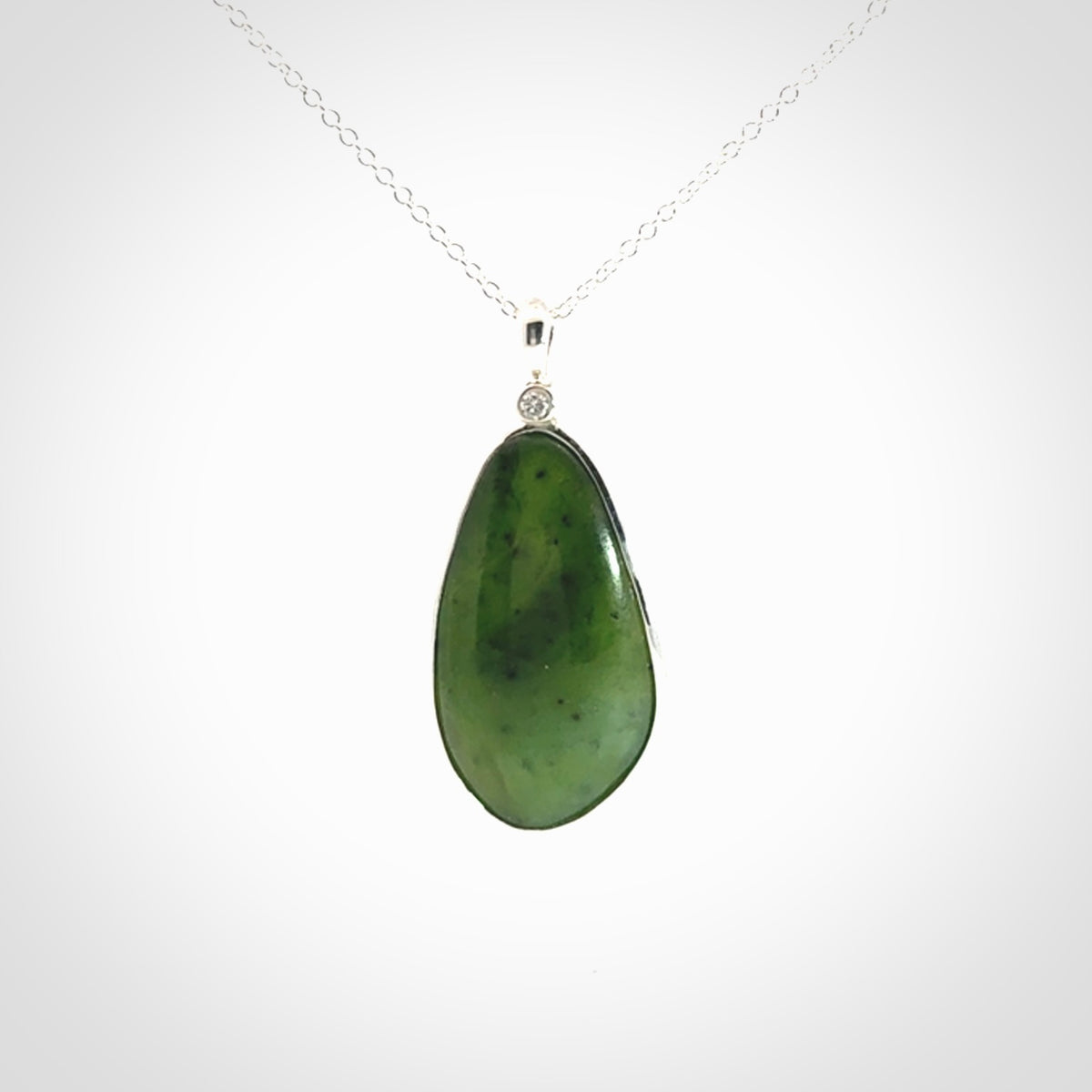 New Zealand Jade with Sterling Silver pendant