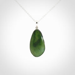 New Zealand Jade with Sterling Silver pendant