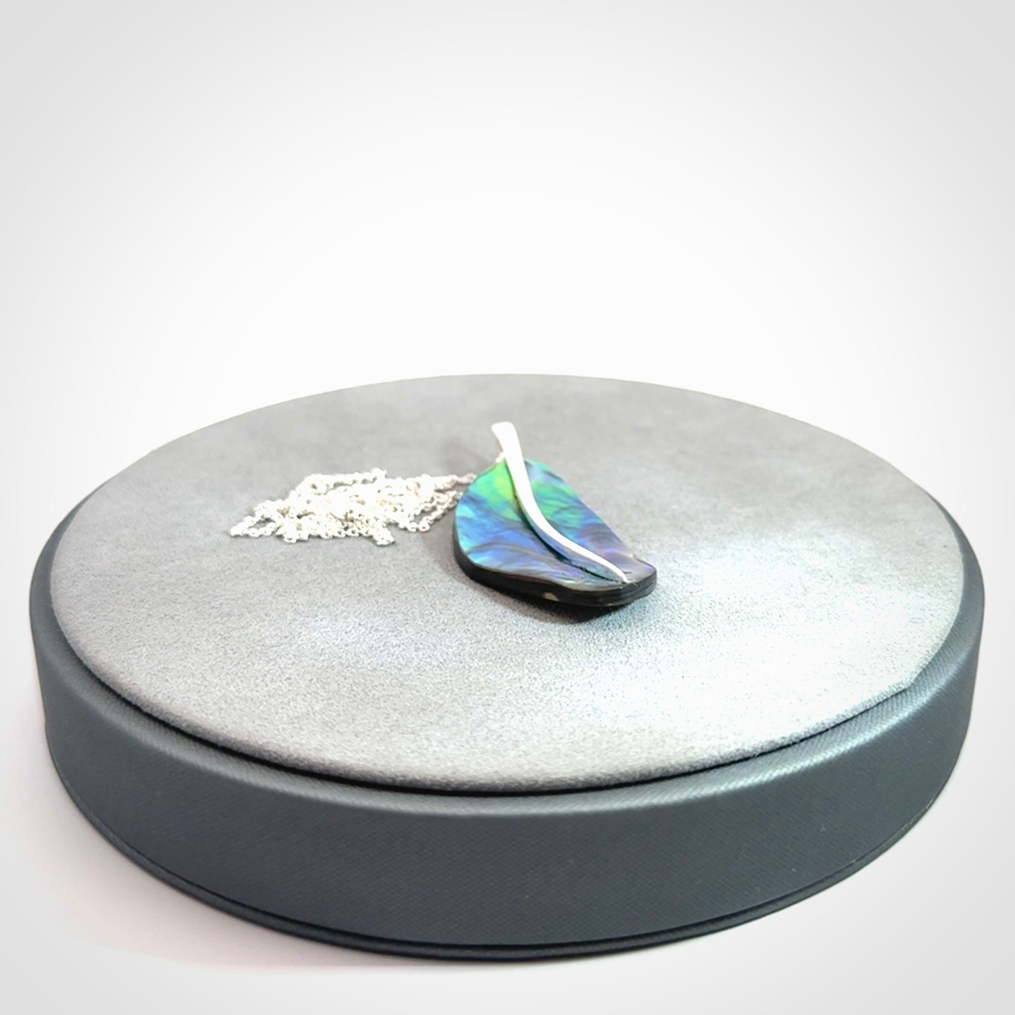 Paua shell with sterling silver pendant