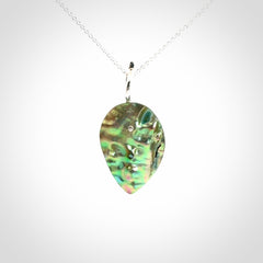 Hand crafted paua shell with sterling silver pendant