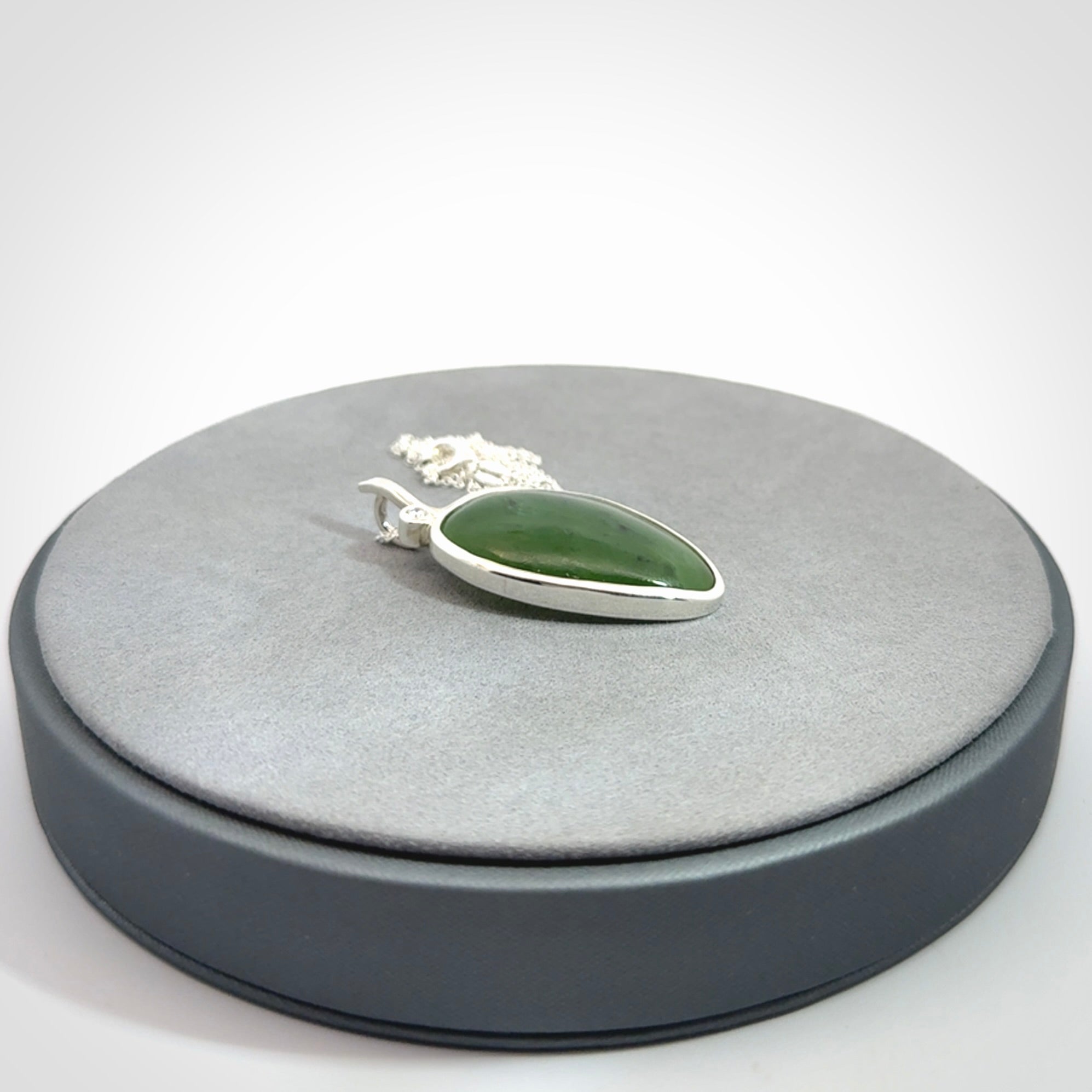 A Beautiful New Zealand Jade and Sterling Silver Pendant