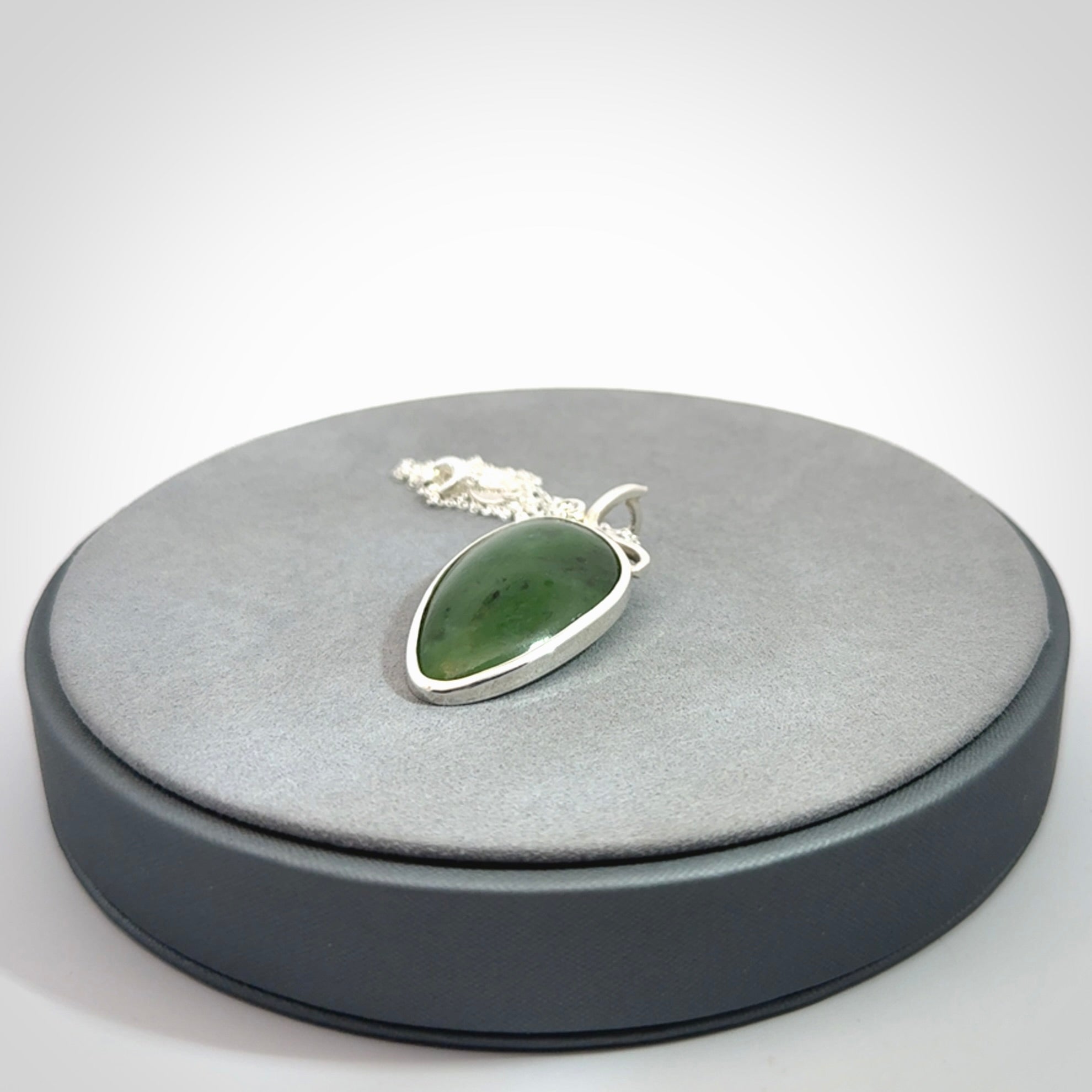 A Beautiful New Zealand Jade and Sterling Silver Pendant