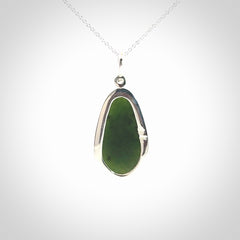 Hand Crafted Sterling Silver with New Zealand Jade pendant