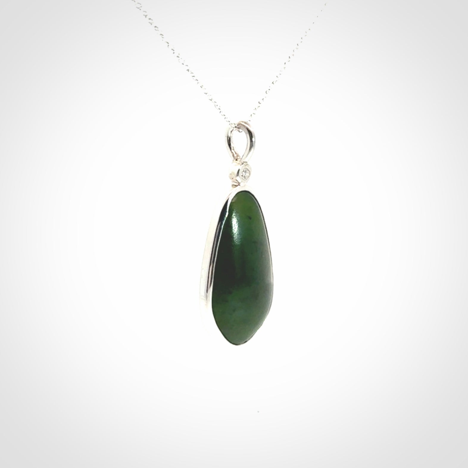 Hand Crafted Sterling Silver with New Zealand Jade pendant