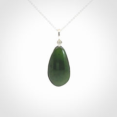 Hand Crafted Sterling Silver with New Zealand Jade pendant