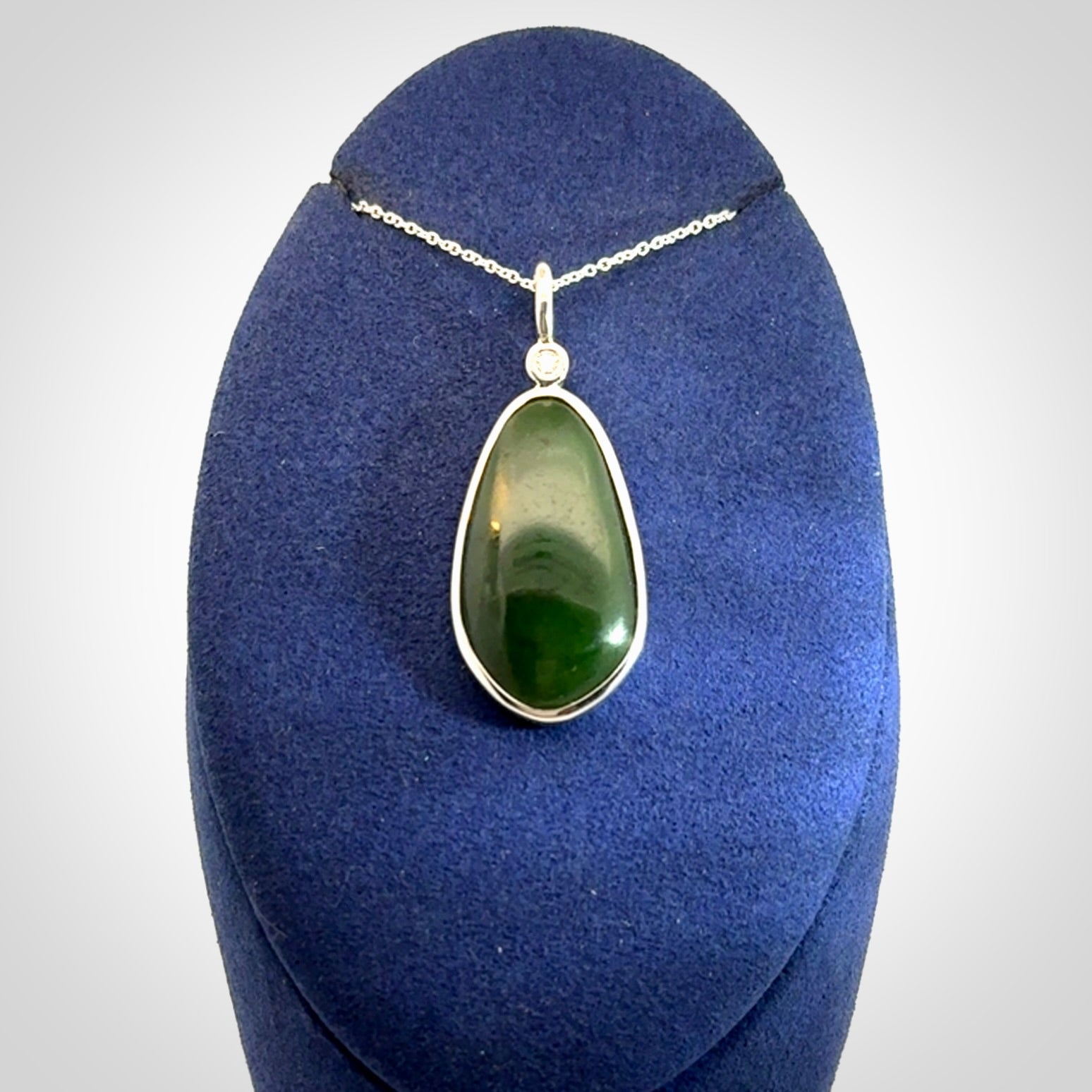 Hand Crafted Sterling Silver with New Zealand Jade pendant