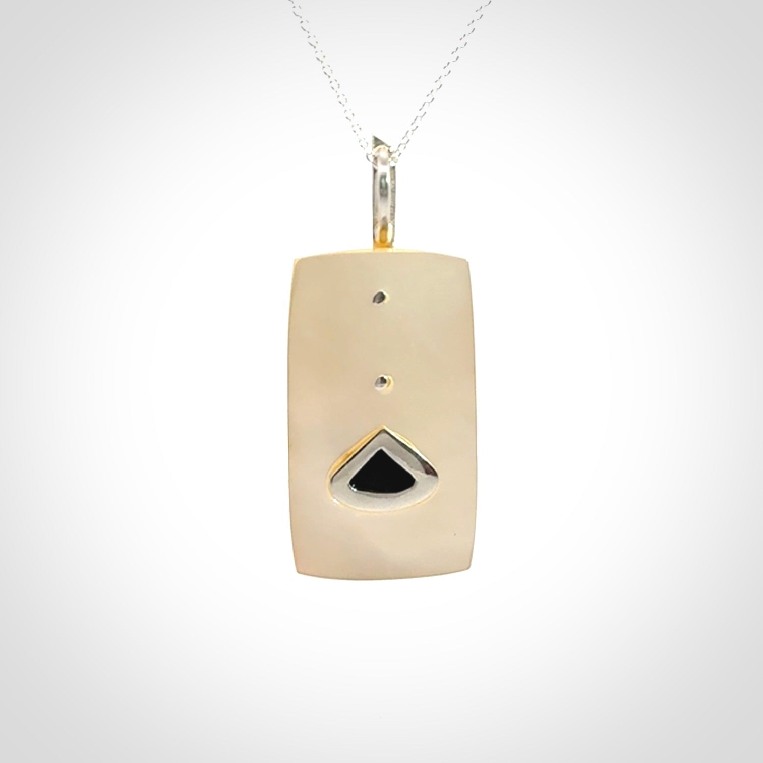 Mother of Pearl with Opal and Sterling Silver pendant