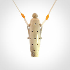 Hand carved Deer Antler Chalice Pendant.