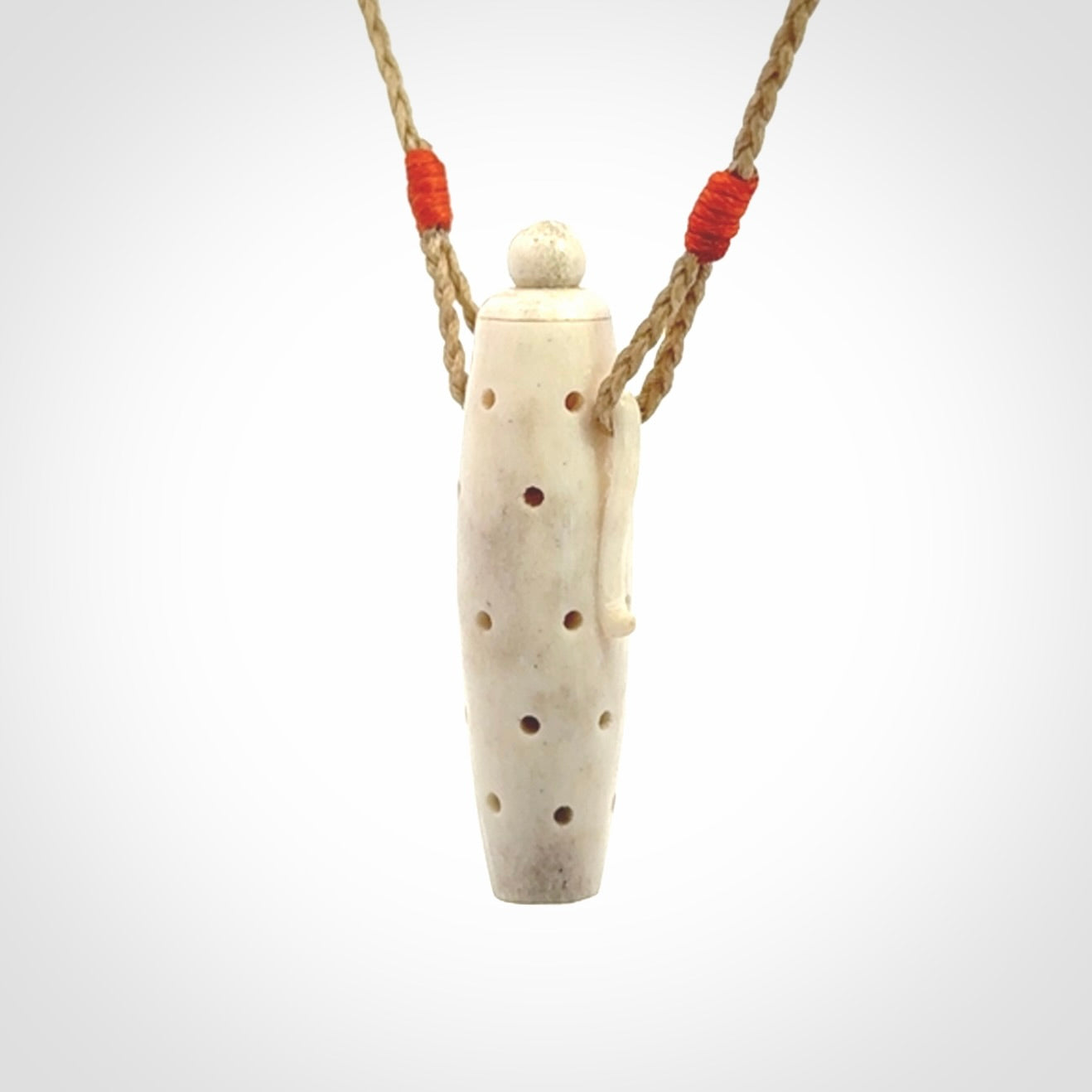 Hand carved Deer Antler Chalice Pendant with removable lid.